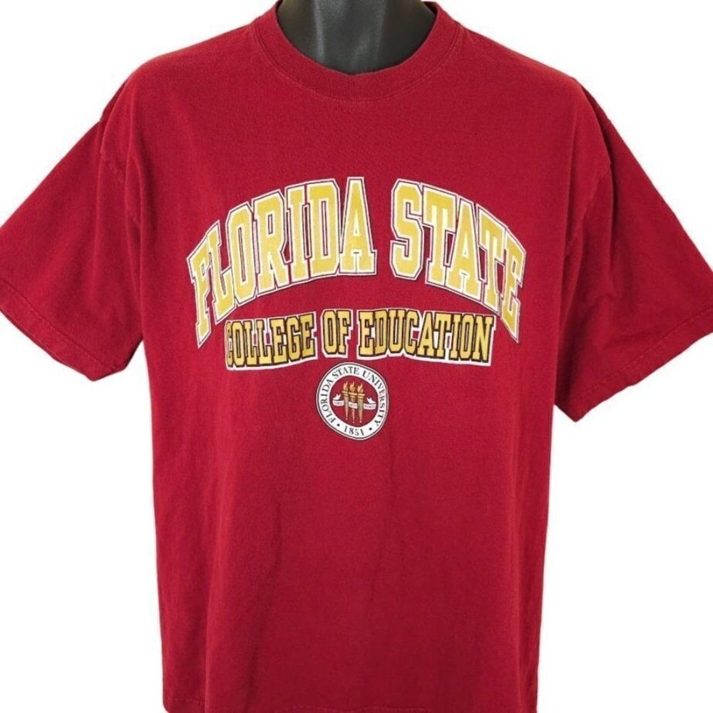 Florida State Seminoles T Shirt Mens Size Large Vintage 90s College Of Education